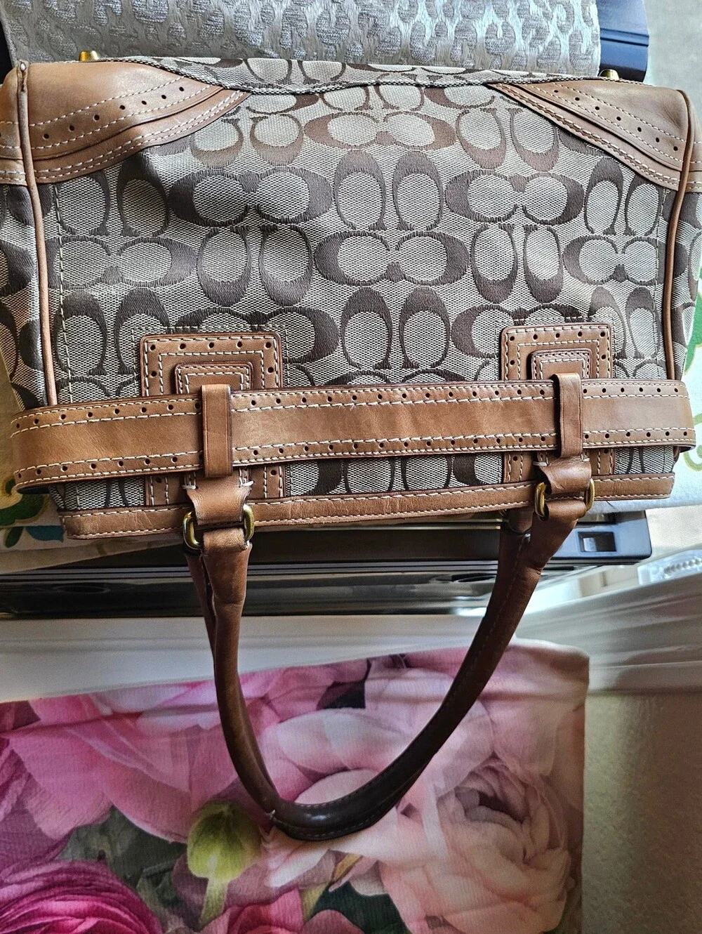 Coach Hampton Signature Satchel